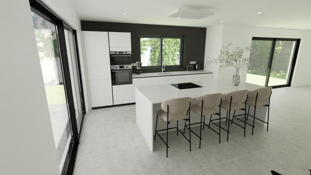 Armonía luminosa en cocina minimalista