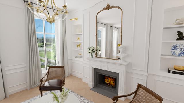 Elegancia atemporal junto a la chimenea