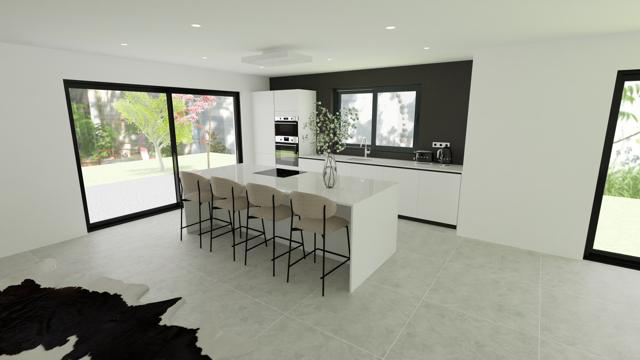 Luminosidad y contraste en cocina contemporánea